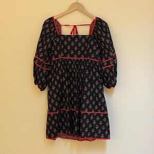Entro Black and Red Floral Dress